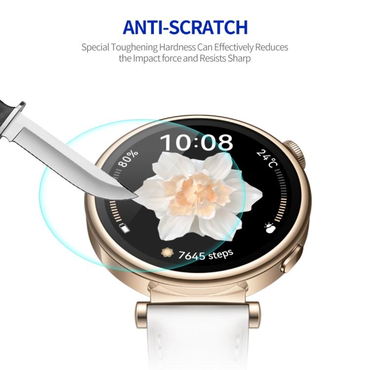 Hat‑Prince 0.2mm 9H Tempered‑Glass Screen Protector Compatible with Huawei Watch GT 4 41mm, Watch Screen Film, Film Only
