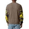 Men's Camouflage Stylish V-Neck Ribbed Textured Long-Sleeve T-Shirt