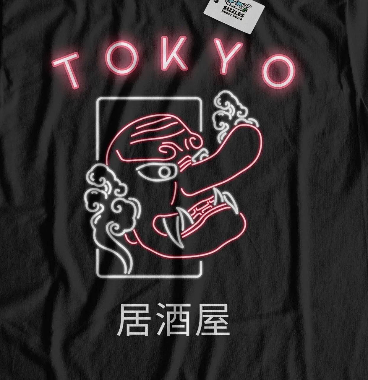 

Unisex Mythological Japanese Tengu Mask T-Shirt Long Nosed Japan Shinto Gifts 4XL