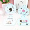 Cherry Dog Round Folding Wall-Mounted Makeup Mirror for Bathroom & Bedroom.