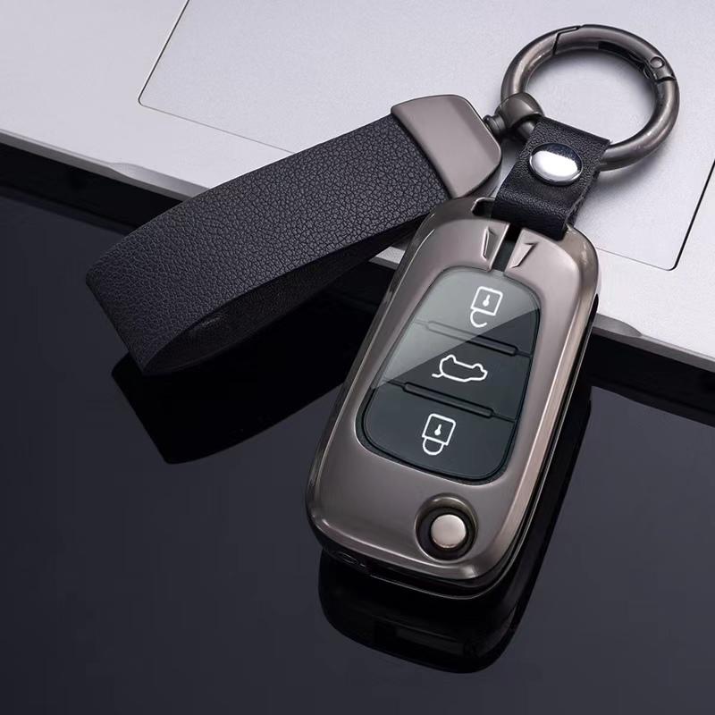 Car Key Case Cover For Hyundai I20 I30 Ix20 Ix35 Elantra Accent for Kia Sportage Rio 3 Soul Optima Ceed Pro K5 K2 Keychain