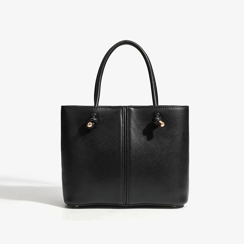 Fashionable Bucket Bag  Retro Knotted  Large Capacity Single Shoulder Crossbody Bag  Handbag чёрный