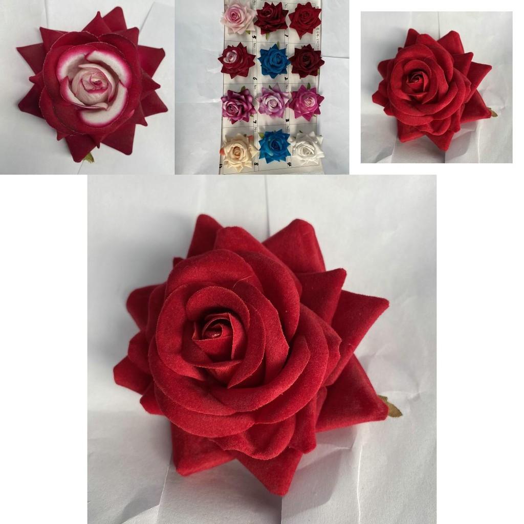 Simulation Velvet Rose Centerpiece For Indoor Decoration Wedding Venue Styling Photography Prop