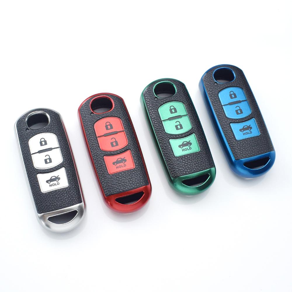 Smart 3 Buttons Car Key Fob Cover Case Auto Shell Bag Keyless Protector For Mazda 2 3 5 6 Axela Atenza CX-5 CX5 CX-7 CX-9 MX5