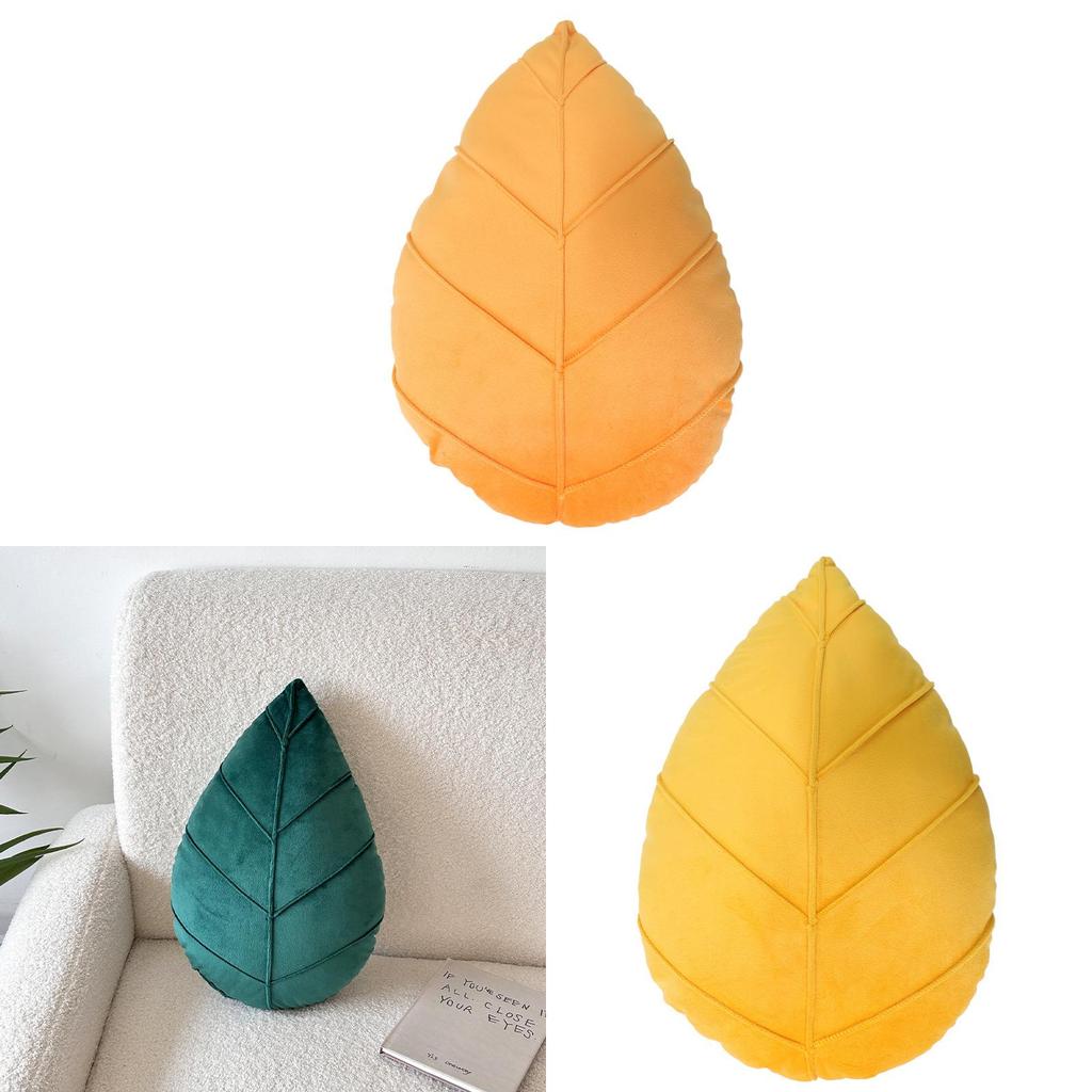 Cuscino Decorativo Foglia Scandinava con Copertura in Peluche per Decorazione del Soggiorno