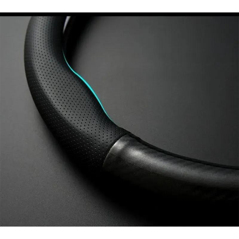 For MG4 EV -2024 Steering Wheel Cover Non-Slip Breathable Grip Wrap for Safe Daily Driving Waterproof