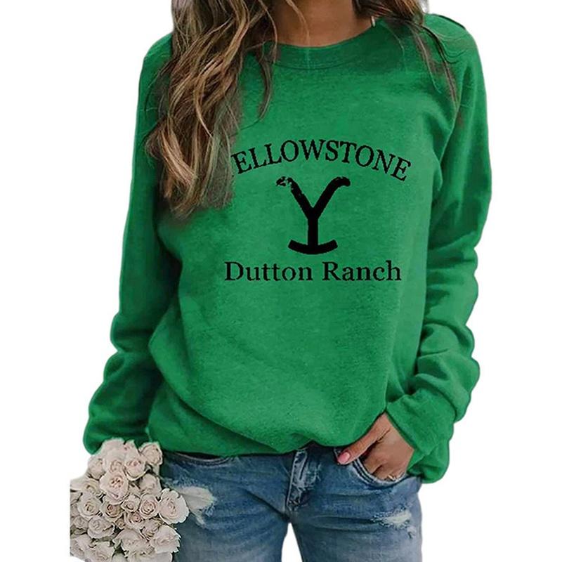Women's Graphic Crew Neck Sweatshirt Long Sleeve Loose Casual Western Pullover