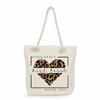 Leopard Print Letters Print Thick Rope Single-shoulder Beach Bag 7295
