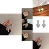 Stylish Geometric Heart Earrings For Women Trendy Chain Design Plated Alloy