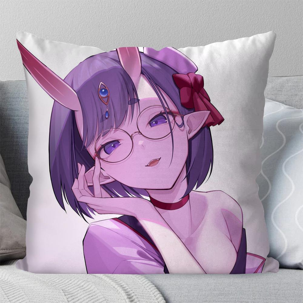 Shuten Douji Animiertes Spiel Fate Grand Order Kissenbezug Quadratisches Kissen Schlafzimmer Sofa Freizeit Auto Wohnzimmer Heimdekoration 40X40