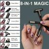 Criniere Katzenaugen-Nagelmagnetwerkzeug mit Stahlkugel, Multifunktionaler Nagelmagnet für Katzenaugen-Gellack, Doppelseitiges Nagelkunst-Magnetwerkzeug für Salon und H