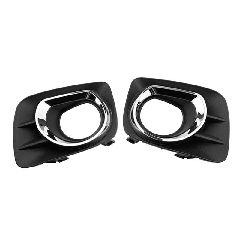 Left&Right Bumper Fog Light Cover Trim Accessories For Pontiac Vibe 2009-2011 Front Bar Lower Mesh Fog Lamp Bezel Hole Cover