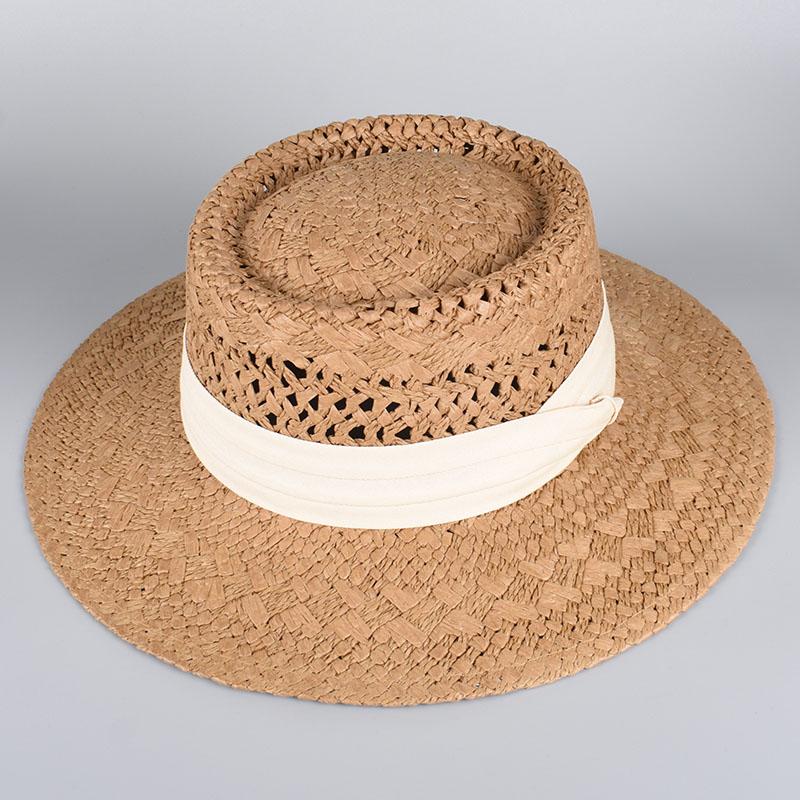 Summer Sun Hat Women 2026 Outdoor Travel Casual Straw Beach Cap Wide Brim Dome Fedora Sombrero Panama Cap