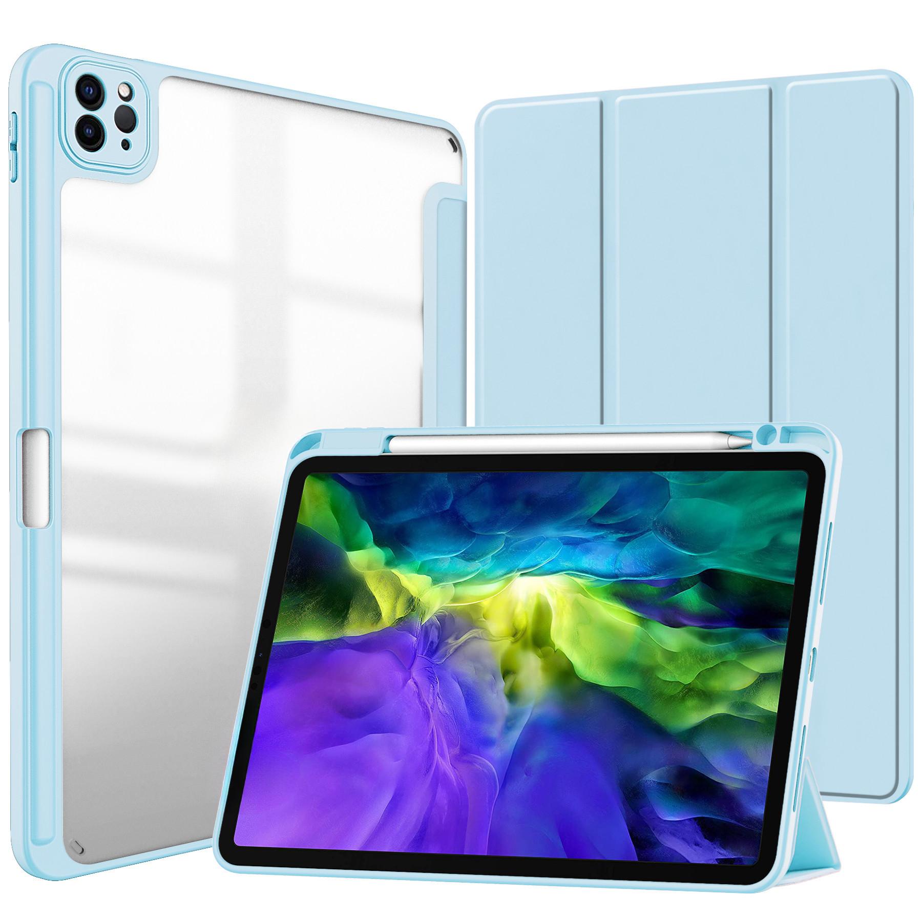 

For iPad 10.2 protective case with pen slot, acrylic tablet cover, Air 4/5 IP mini4-5 7.9 светло-синий