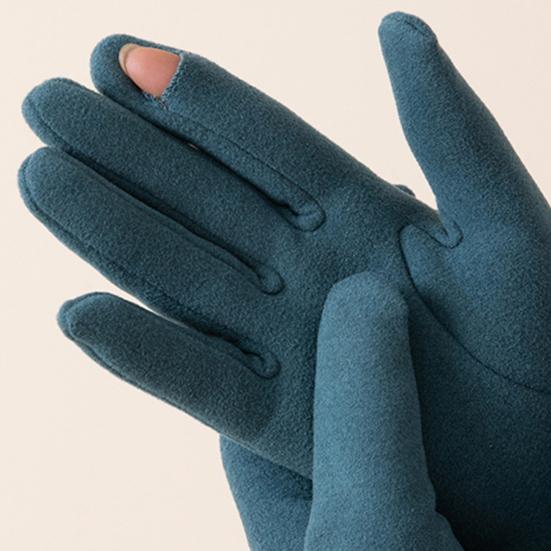 Women Thermal Gloves Warm Winter Gloves with Furry Cuffs Windproof Driving Cycling Skiing Touchscreen Gloves for