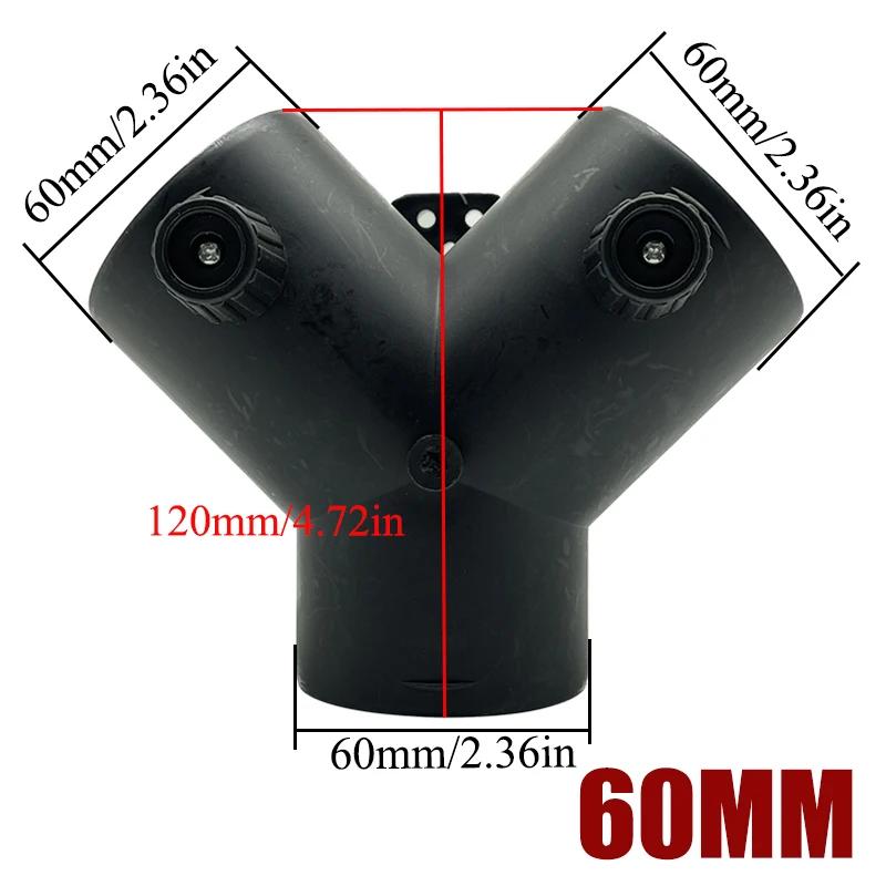 60mm 75mm 90mm Valve Flap Adjustable Car Air Diesel Heater Vent Ducting Y T Branch Splitter Exhaust Pipe Outlet Joiner Connector