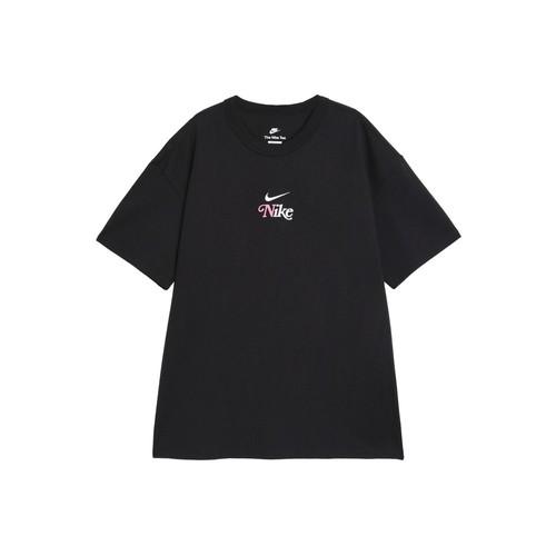 Nike Logo Letter Pattern Short Sleeve T-Shirt for Men Black M чёрный