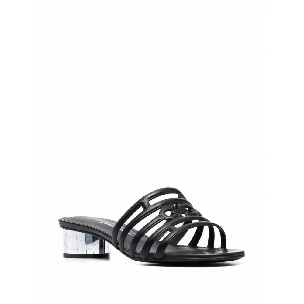 Salvatore Ferragamo Ferragamo 30mm Finn Sandals Black