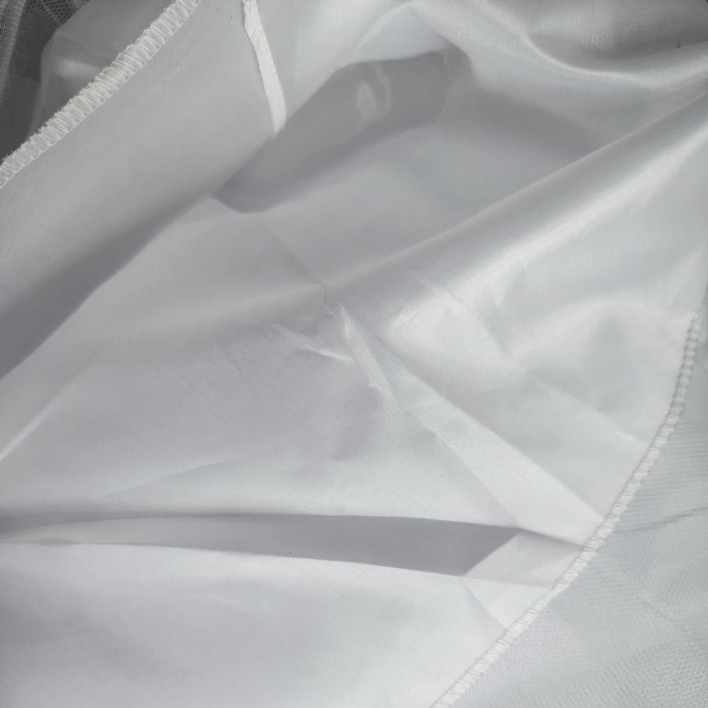 White 4-layers Design No Hoop Petticoat Fluffy Wedding Dress Crinoline Bridal Ball Gown Underskirt Ladies Lined Skirt Party Dress Role-playing Lining