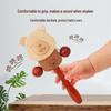 Beech Wood Infant & Toddler Rattle Hand Bell - Soothing Chewable Toy, Early Education Gift.