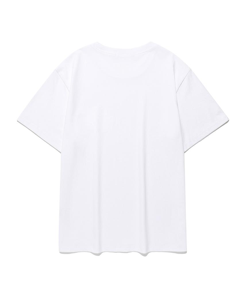 Kimseupeulesikoteunmakes Mini Bomb Line Logo T-Shirt White