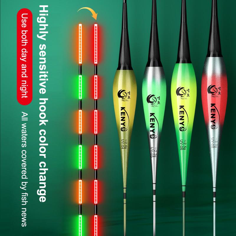 Smart Led Fishing Float Highly Sensitive Remind Buoy Gravity Sensor Glowing Electric Night Fishing Strobe Long Tail