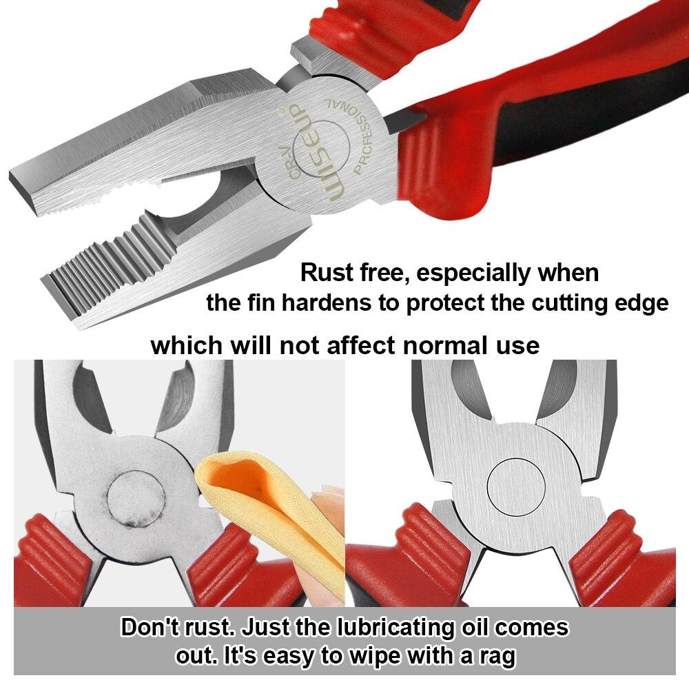 WISEUP Multifunctional Combination Pliers Diagonal Plier Universal Needle Nose Pliers Wire Cutters Electrician Repair Hand Tools