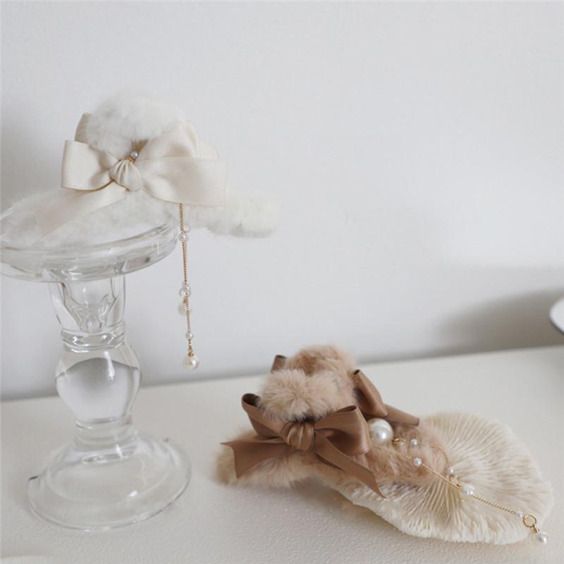 Hair Claws Vintage Long Pearl Tassel Plush Hair Claw Pendant Crab Clips  Hairpin For Women Headwear Hair Accessories