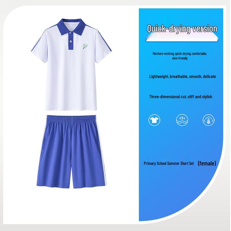 Shenzhen School Uniform Set: Quick-Dry, Antibacterial, Odor-Resistant Shorts, Pants, and T-Shirt