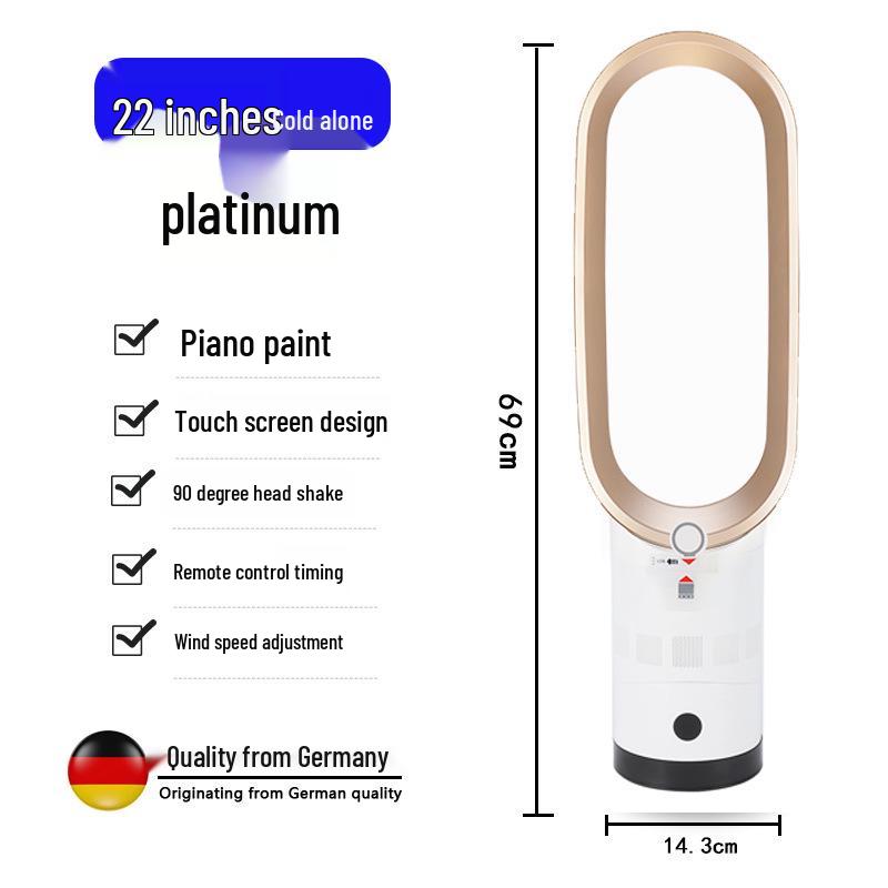 

Sleek Bladeless Oscillating Tower Fan with Remote & Multi-Speed Airflow UK Standard 220V