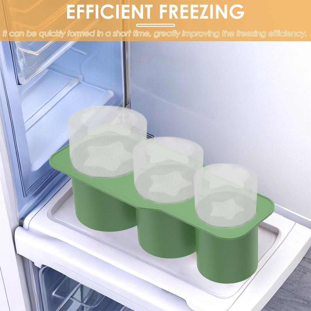 2 Pcs Tumbler Ice Mold Silicone Ice Cube Tray with Lid for Tumbler Cup Safe Freezer Ice Molds Easy Release Ice Cube Molds