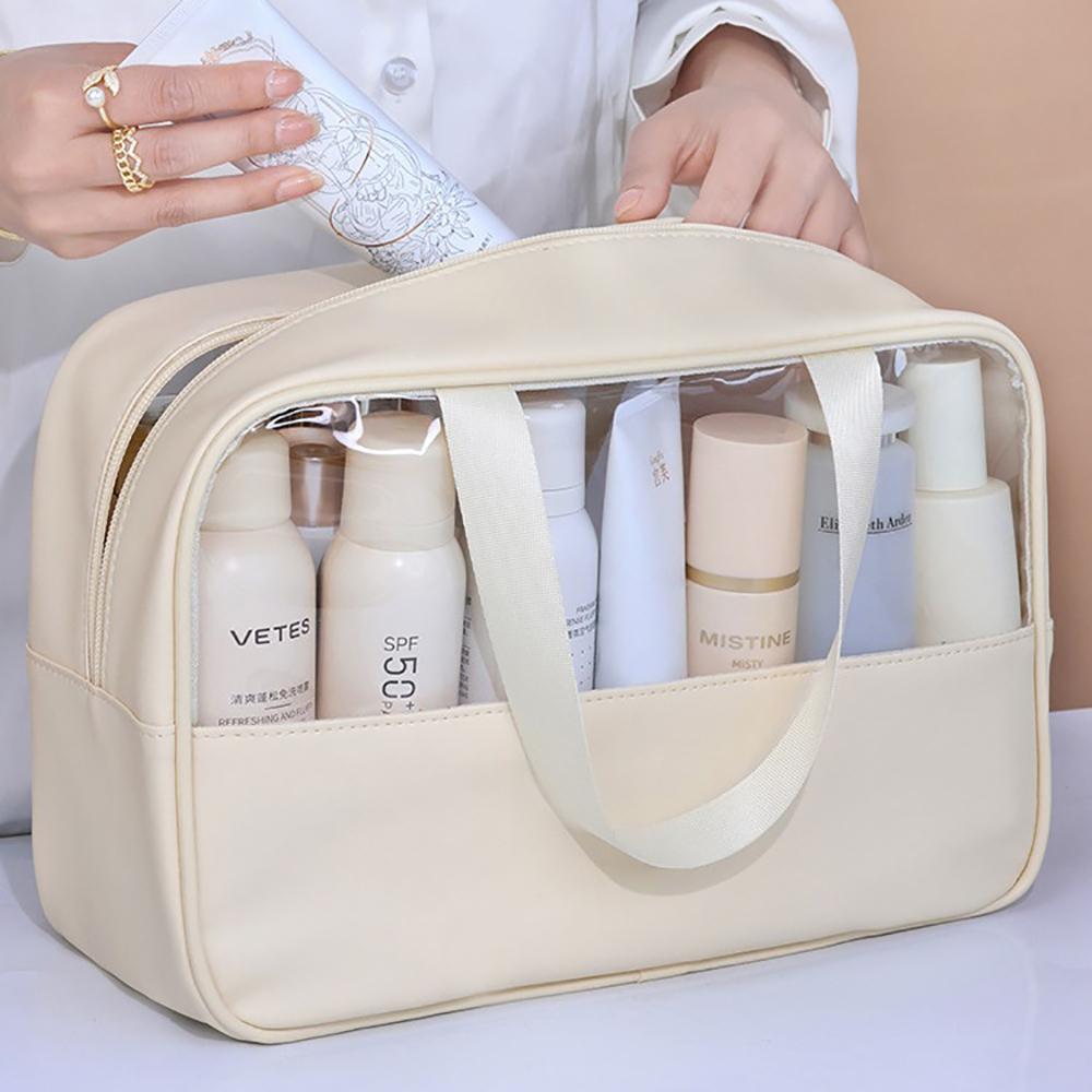 Portable Travel Cosmetic Bag Women Transparent Makeup Bags Large Capacity Bath Wash Bag Multifunction Waterproof Storage Case