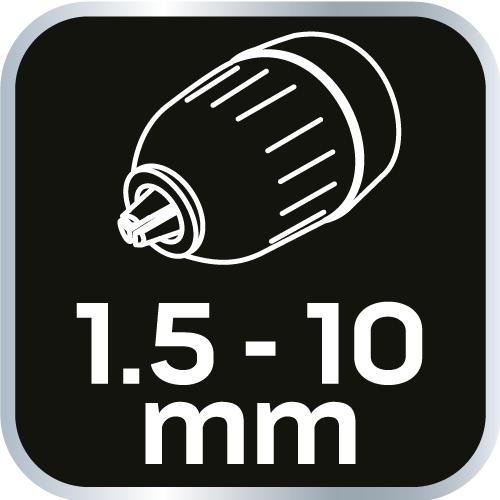 Pneumatic drill, 3/8", 1800 rpm