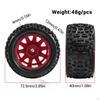 4 Pieces 1/18 RC Car Wheels and Tires Accessories Portable, Sturdy Easy to Install Direct Replaces,
