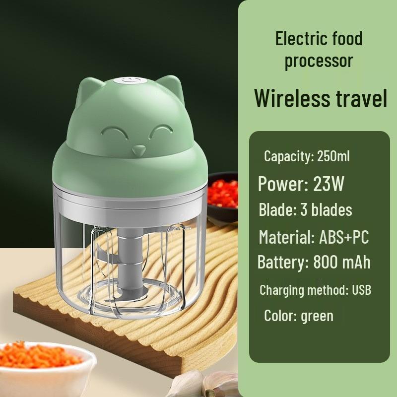 Six-Blade Mini Garlic & Food Chopper with Transparent Cup