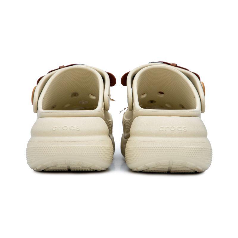 Crocs Crush Clog Young Girl Casual Temperament Princess Style Hole Shoes Women's Bone White