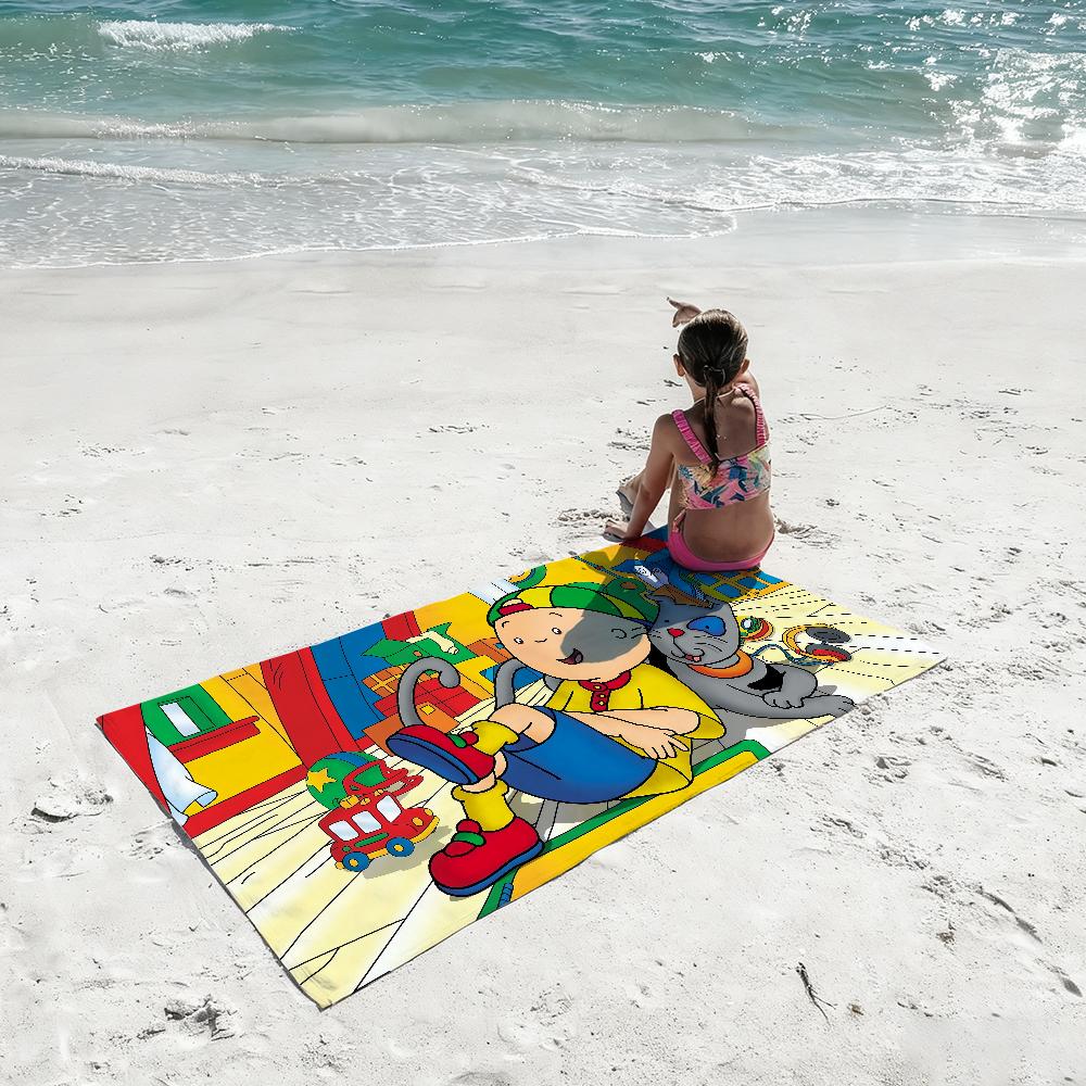 Cute C-Caillou Cartoon Towel Shower Sauna Travel Spa Quick Dry Gym Accessories Soft Large Beach Towels