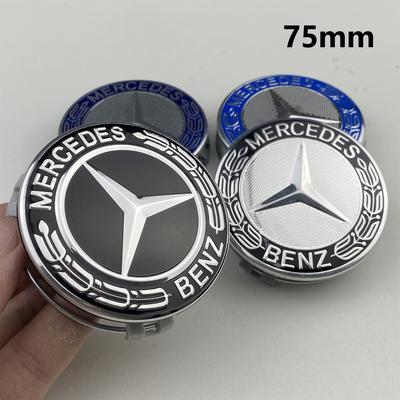 4 Stück -ZZZ- 75mm Auto Radnabendeckel Logo für Mercedes Benz AMG C207 C218 A207 C117 CLA CLS E-Klasse W212 S212 X166 W176 W205