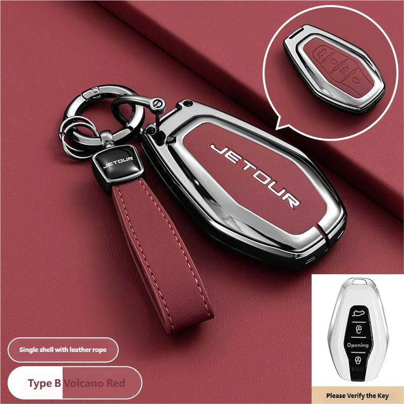 

New Car Key Case Cover Shell Fob For Chery Jetour X70 X90 X95 Plus Remote Holder Keychain Accessories