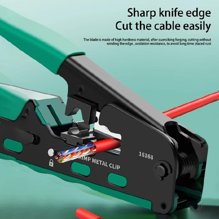 Heavy Duty Networking Cable Crimper Wire Crimping Tool Rj45 Rj11 Wire Stripper Comfortable Grip, Efficient Cutting