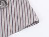 2025 Autumn Women's Slimming Double-breasted Striped Bow Shirt