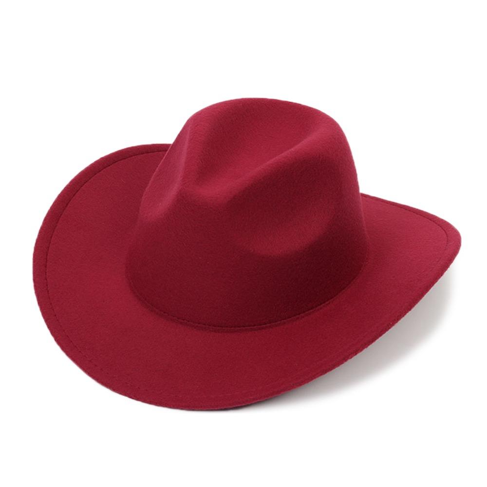 Solid Color Jazz Cap Felt Panama New Fedora Hat Dress Dance Party