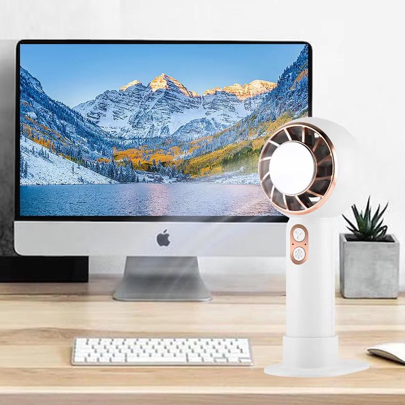 High Quality Three Gears Speed Ice Compress Fan With Portable Small Fan Lightweight Handheld Table Standing Mini Air Cooling Fan