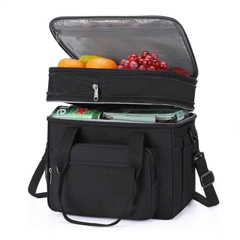 Portable Double-Layer Insulated Lunch & Picnic Bag