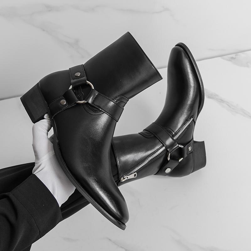 Men Spring Autumn Boots Leather Fashion Outdoor Comfortable Comfortable Wear For Daily Use Durable Material With Good Quality