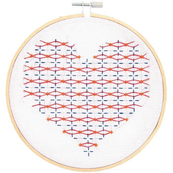 Kit de broderie Sashiko Coeur