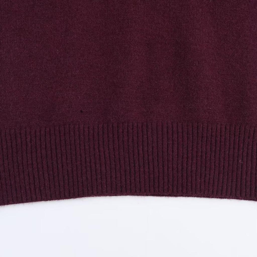 European and American style, new women's clothing, foreign style, fashionable, casual V-neck knitted sweater 1509002