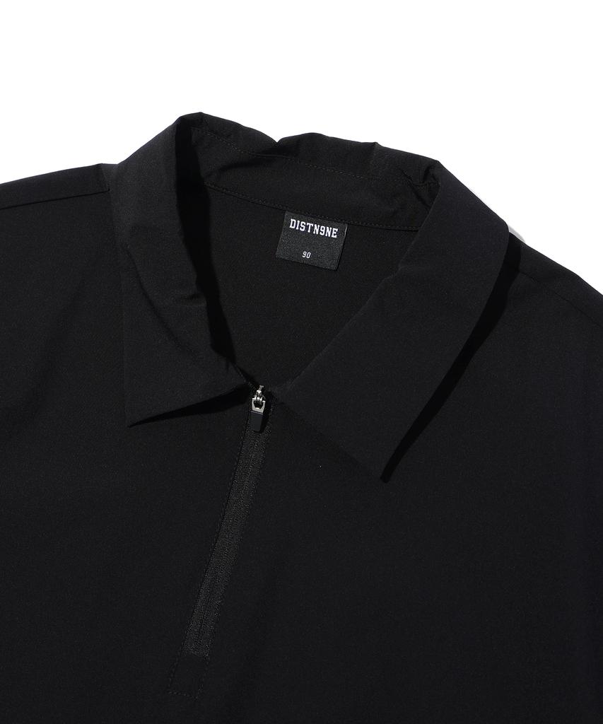 Dist Nine String Short Sleeve Collared Dress Black (Lp2Of220-076)