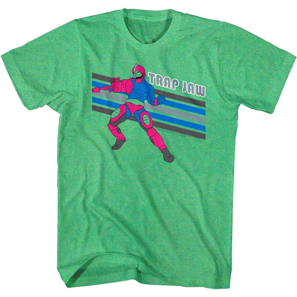 Masters of the Universe Trap Jaw Retro Stripes Men s T Shirt Kronis Skeletor 4XL