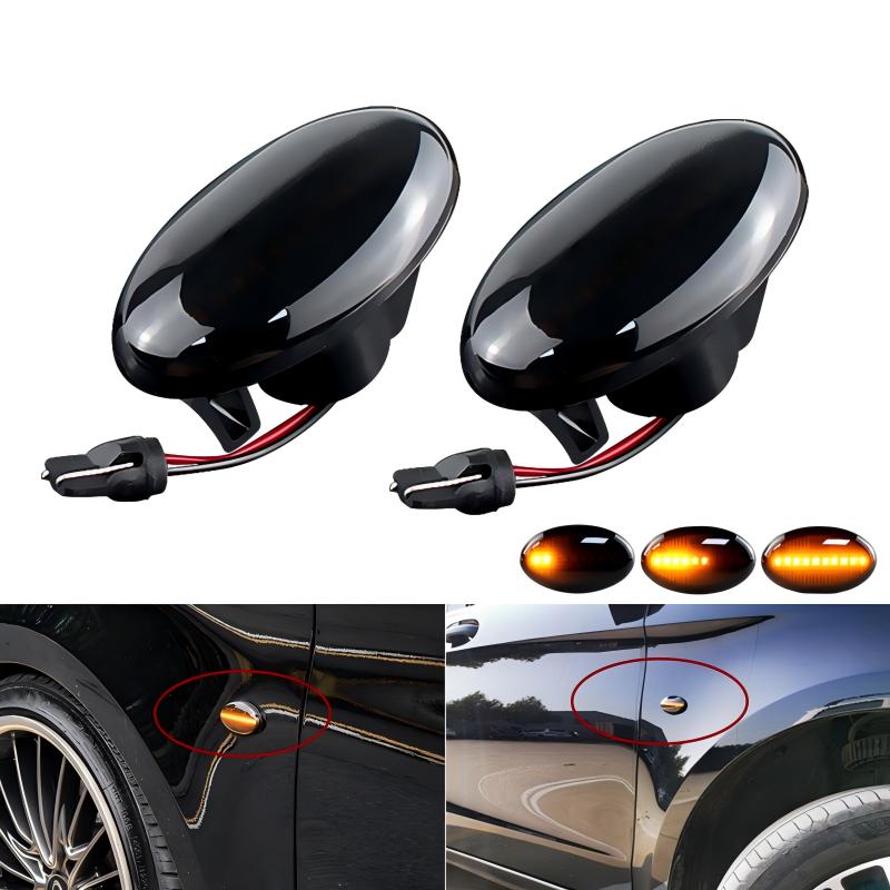 for Mercedes-Benz Vito W639 2003-2014 A-Class W168 1997-2001 Smart W450&W452 1998-2007 LED Dynamic Side Marker Turn Signal Light